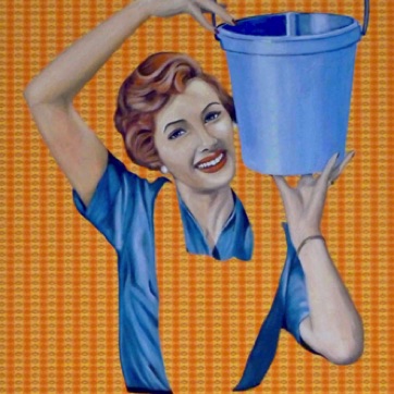94. Camilla with Bucket, 60x40 cm