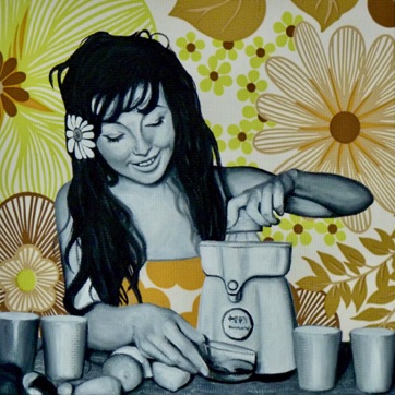 99. Jenny Juicing, 30x30 cm